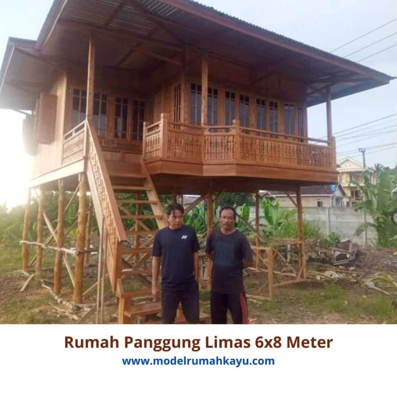 Rumah Limas Panggung 48 M Rumah Kayu Bongkar Pasang