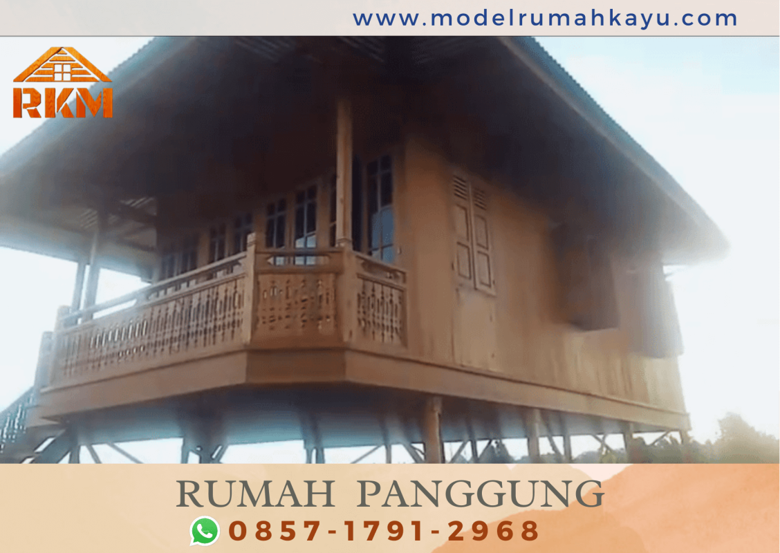 Rumah Limas Panggung 48 M Rumah Kayu Bongkar Pasang